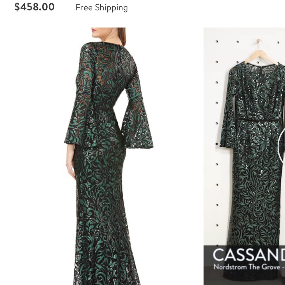 Dillard’s Long Sleeve Mermaid Prom or Gala Gown